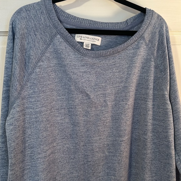 Karen Neuburger Women's Long Sleeve Blue Live Love Lounge Comfy Top Size XL Soft - Picture 3 of 6